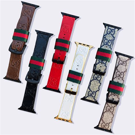 apple watch designer bands gucci|gucci apple watch band 45mm.